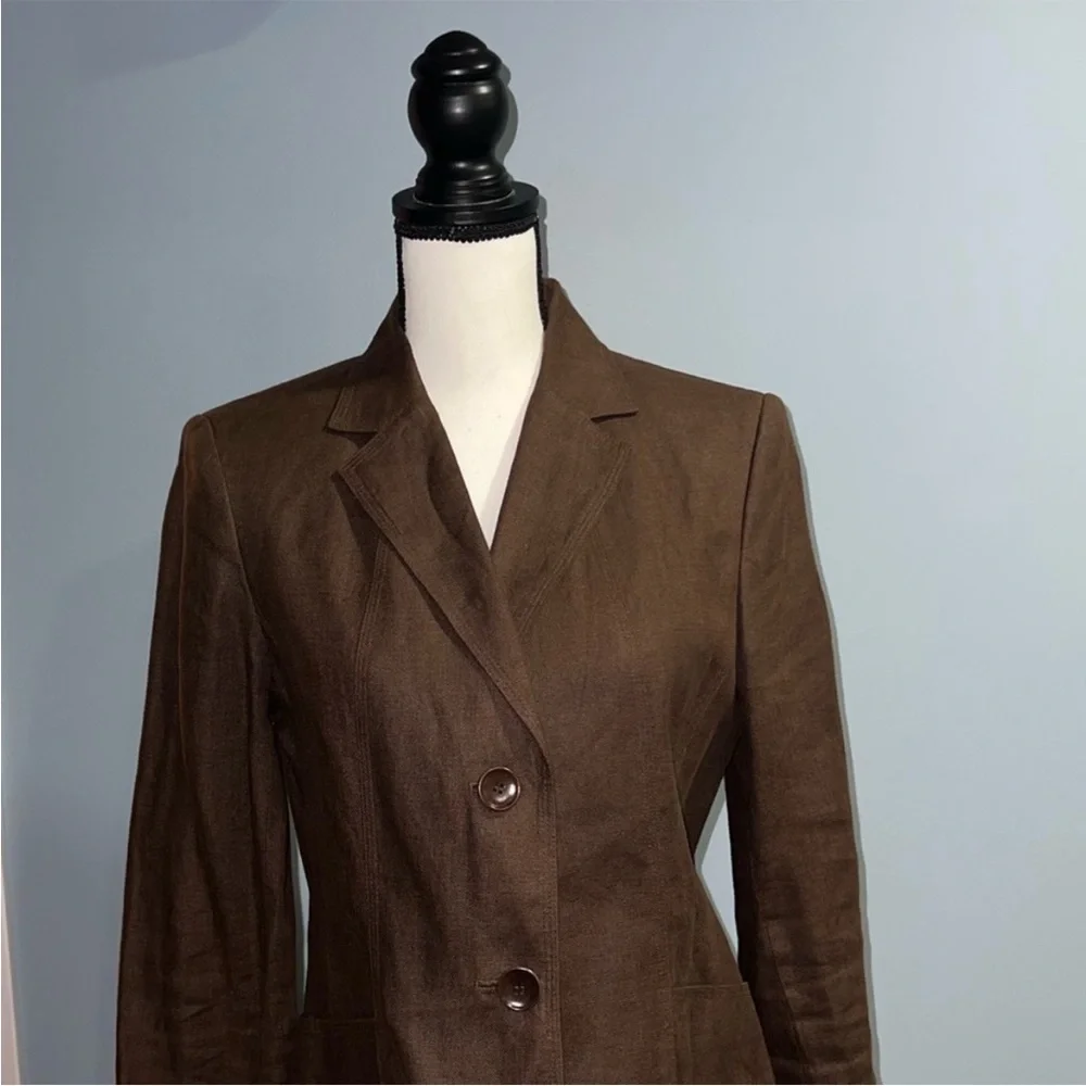 talbots- brown button up coat